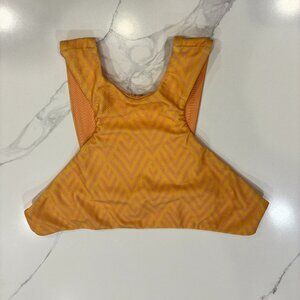 Sporty Crop Bikini Top — Peachy Stripes — Multiple Sizes Available